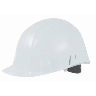 Casque de chantier Blanc en polyéthylène avec aérations réglables SINGER - CASBRENNUSBLANC - SINGER FRERES