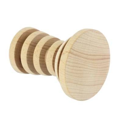 Patère bois ruche SCANDY 7 hêtre brut - Ø80 mm - Gedimat - NORAIL