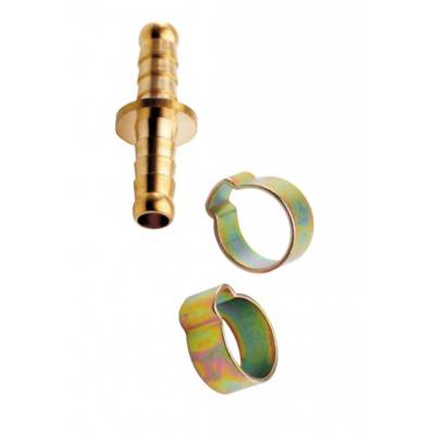 Jonction double pour tuyau diam.8x13mm avec 2 colliers - Gedimat - MECAFER