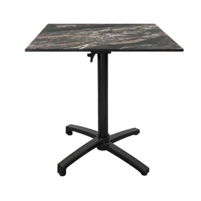 Table pliante 70x70cm marbre royal - terrasse - RestooTab