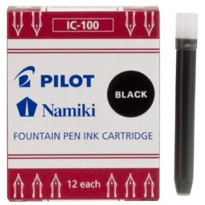 Etui de 12 Cartouches d'encre Namiki IC-100 pour Stylo Capless Noir