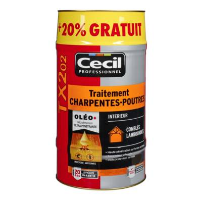 Traitement poutres/charpentes TX202 - Gedimat - CECIL PRO