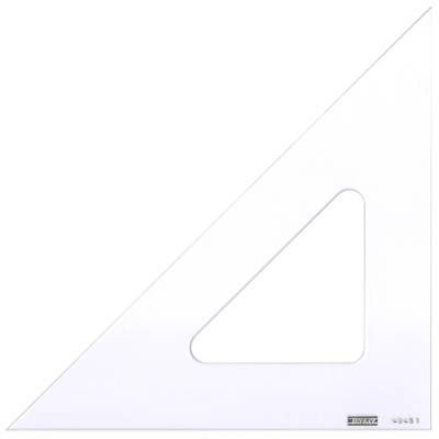 Equerre 45° Bord Droit 25cm Transparent Qualité optique Transparent