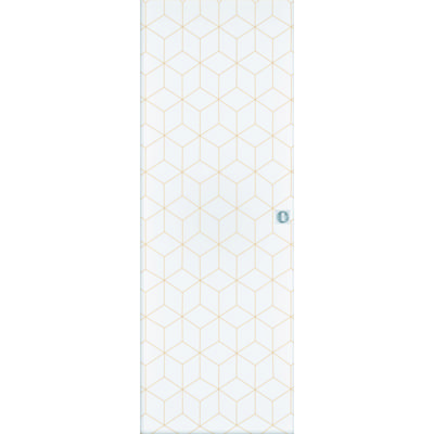 Porte coulissante alvéolaire CUBE gravée à peindre - 204 x 73 cm - Gedimat - ATELIER