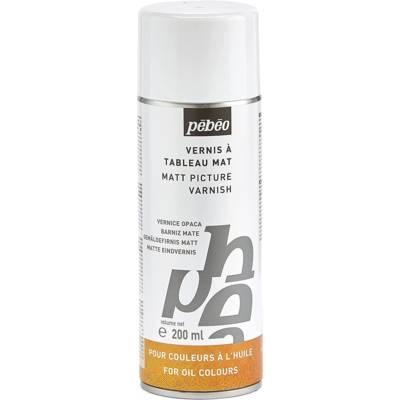 Aérosol 200 ml Vernis pour couleurs à l'huile finition transparent Mat - PÉBÉO