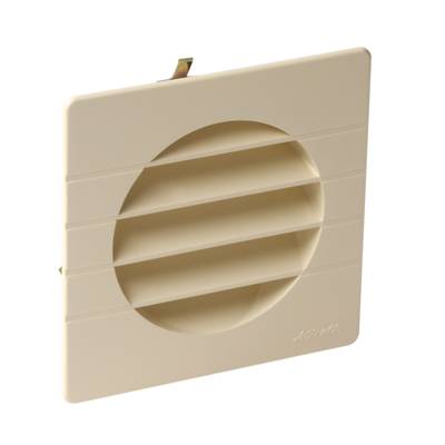 Grille d'aération spéciale façade NICOLL carrée en applique avec moustiquaire pour tube diam.100mm coloris blanc - Gedimat