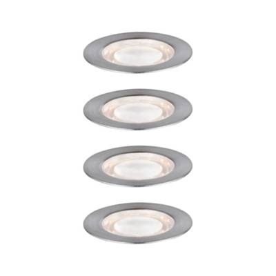 Spot extérieur encastré de sol LINK+LIGHT argent 0,5W 12V - kit de 4 pièces - Gedimat