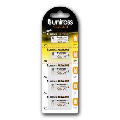 Pack de 5  Piles Alcaline A23, GP23A, V23GA, LRV08, 8LR932, 8LR23, MN21, 12V