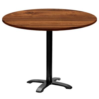 Table pied noir Ø110cm chene hunton - intérieur - RestooTab