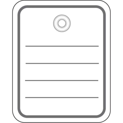étiquettes pour marchandises, 48 x 65 mm, avec oeillet