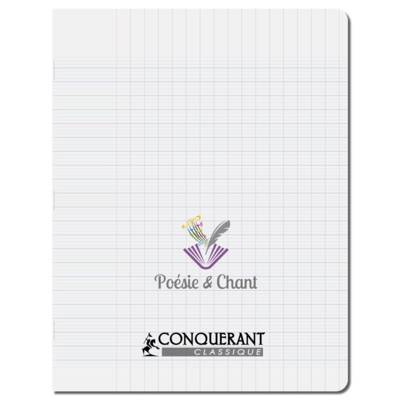 Cahier poésie et chant polypro 17X22cm 90G 48P grands carreaux incolore