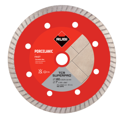 Disque diamanté TURBO SUPERPRO - Ø 18 cm - Gedimat - RUBI