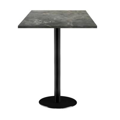 Mange-debout pied noir 60x60cm pierre metallisee - intérieur - RestooTab