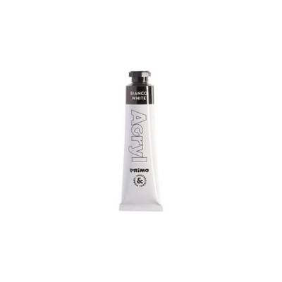 Tube Aluminium 18ml Peinture Acrylique Blanc 100 - PRIMO