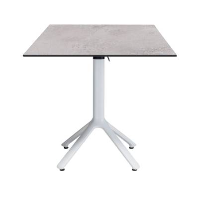 Table rabattable pied blanc 70x70cm cuma light - terrasse - RestooTab