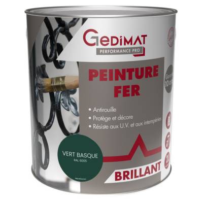 Peinture fer vert mousse - pot de 2 litres - Gedimat