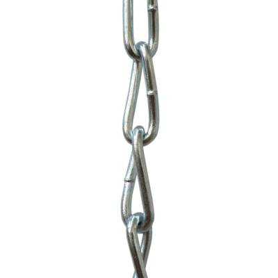 Chaîne acier zingué soudée torsadée modèle TIROLESE maillon diam.5mm larg.7mm long.21mm vendue à la coupe au ml - Gedimat