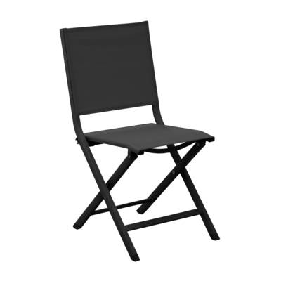Chaise pliante THEMA graphit noir/gris - Gedimat - PROLOISIRS