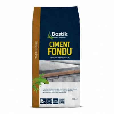 Ciment fondu gris foncé - sac papier de 5kg - Gedimat - BOSTIK