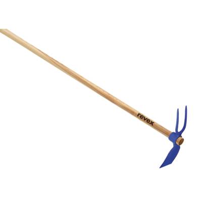 Serfouette forgé panne et fourche manche en bois - 300mm - Gedimat - REVEX