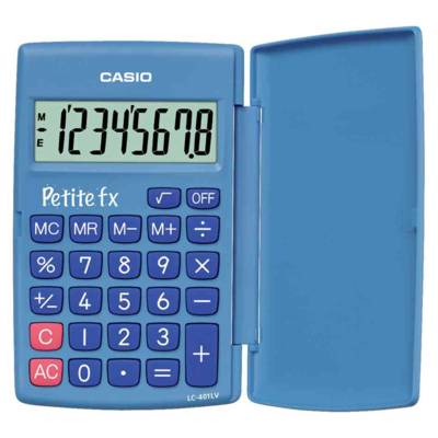 Calculatrice Poche Petite FX 8 Chiffres Bleue - CASIO
