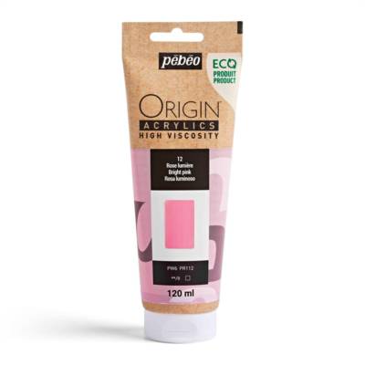Tube 120ml Peinture ORIGIN ACRYLICS Rose Lumière - PÉBÉO