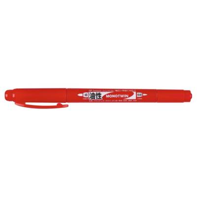 Marqueur Permanent MONO twin 0,8 et 0,4 mm Rouge - TOMBOW