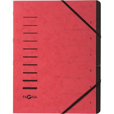 Trieur "Sorting File", 7 compartiments, rouge