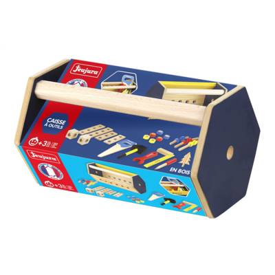 Caisse a outils en bois - Transportable - JEUJURA