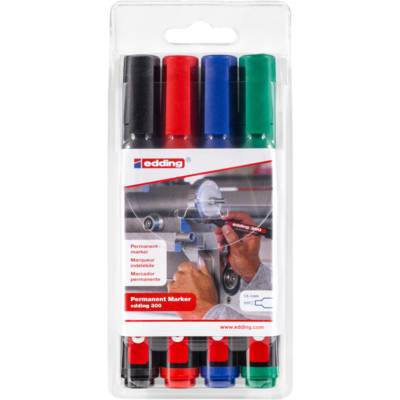 Marqueur Permanent 300 Etui de 4 Assorti 1,5-3 mm - EDDING