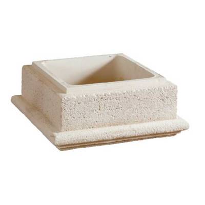 Elément de collerette pour pilier VALANÇAY ton naturel - L.40 x l.40 x h.15 cm - Gedimat