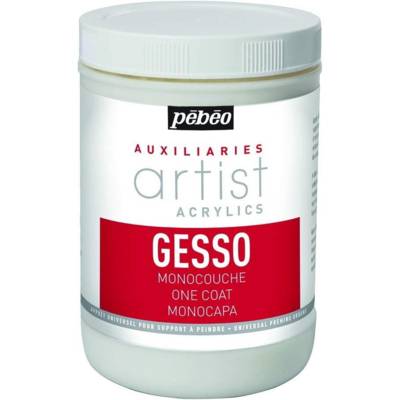 Pot 1 Litre GESSO Apprêt Monocouche Acryl - PÉBÉO