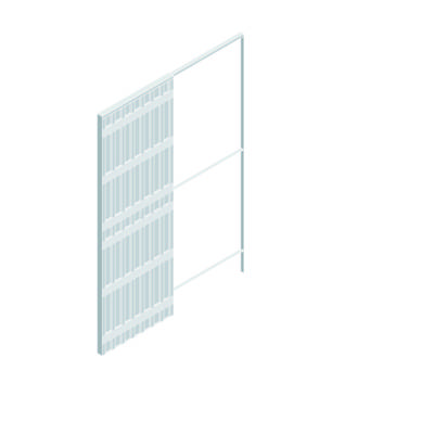 Châssis de porte coulissante simple vantail Scrignotech pour cloison plaque de plâtre 100 mm - Gedimat