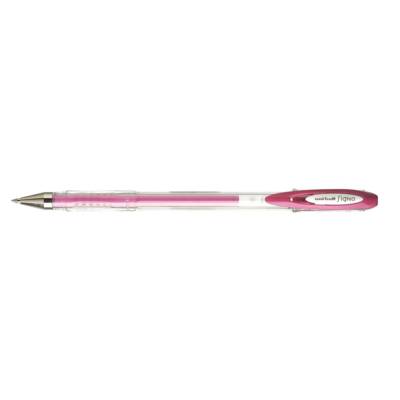 Roller encre gel Signo UM120AC pointe moyenne 0,7mm rose pastel - Uni-Ball
