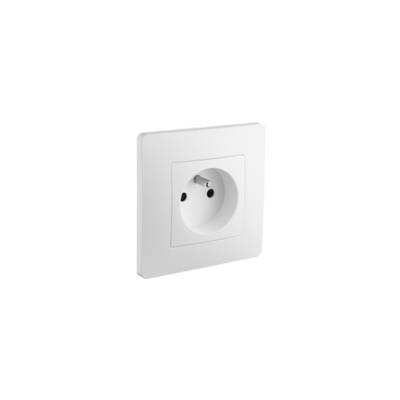 Prise 2P+T CALY blanc - boite de 10 pièces - Gedimat - DEBFLEX
