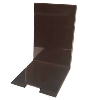 Serre-livres polycristal - L10xP12xH15,5 cm - Brun - Mobidecor
