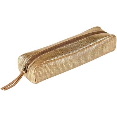 KLEO-PATHRA CUIR Trousse rectangulaire 4x21x6 cm Or
