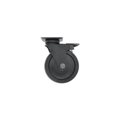 Roulette pivotante avec frein NOVO noir Ø100 mm charge 70kg - Gedimat - NORAIL