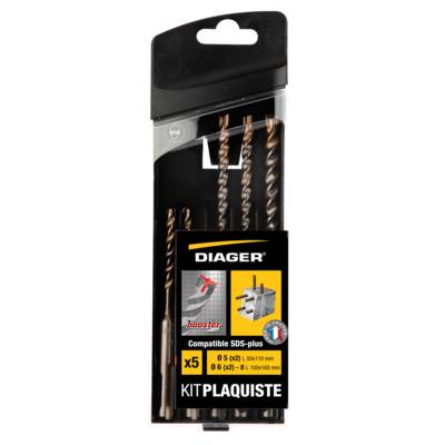 Foret béton 3 taillants SDS+ BOOSTER PLUS spéc.plaquiste 110mm - coffret de 5 pièces - Gedimat - DIAGER