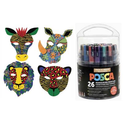 Pack XL festif (kit masques) Couleurs assorties