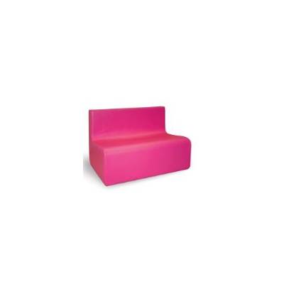 Banquette 2 places Ados HT 40 cm en mousse et pvc - coloris variés