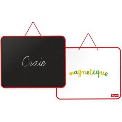 Ardoise Reversible Tableau Blanc - Tableau noir - 62 x 50cm avec Craies