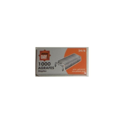 Boite de 1000 agrafes 24/6 galvanisées - WONDAY