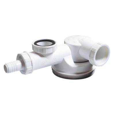 Siphon ESPACE gain de place - pour évier 2 bacs - Gedimat - WIRQUIN