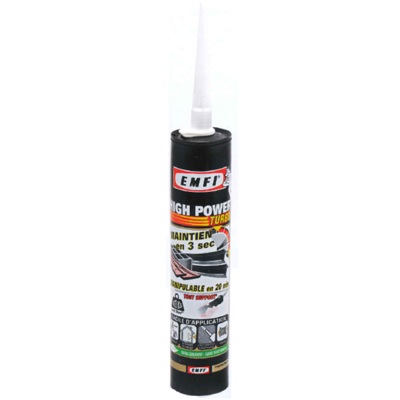 Mastic EMFI Tout support - A prise rapide - High Power Turbo - Cartouche 290 ml - Blanc - Lot de 25 - 75045BE001