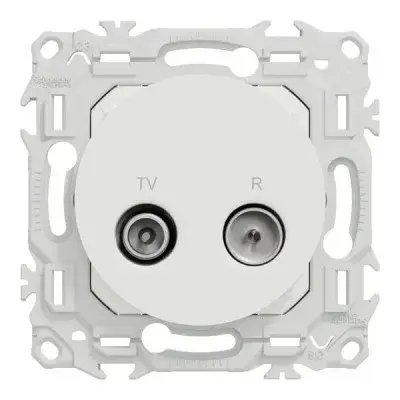 Prise TV/FM odace - sorties coaxiales - blanc craie - SCHNEIDER - S920451 - Schneider Electric