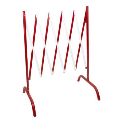 Barrière de chantier extensible droite - 2,5 m x 1,05 m - Rouge/Blanc - NOVAP - 8000257 - Maxoutil