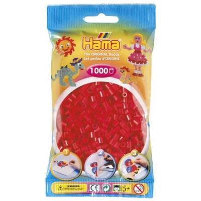 Sachet de 1000 Perles à repasser midi 5 mm Rouge