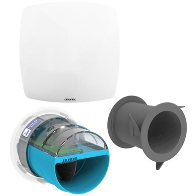 Kit e-Twist&Go pour Hygrogenius avec 1 Piquage 80 Salle de Bain + 1 Bouche Line - ATLANTIC - 526290 - Maxoutil