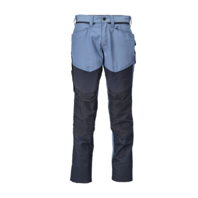 Pantalon de travail avec poches genouillères MASCOT Customized - 22479-230-38-76-Gris / Bleu